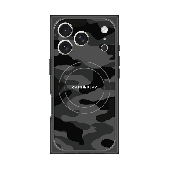 プレミアムスクエアケース with MagSafe［ Camouflage - Black ］