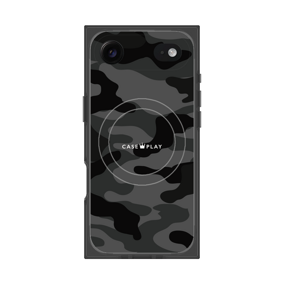 プレミアムスクエアケース with MagSafe［ Camouflage - Black ］