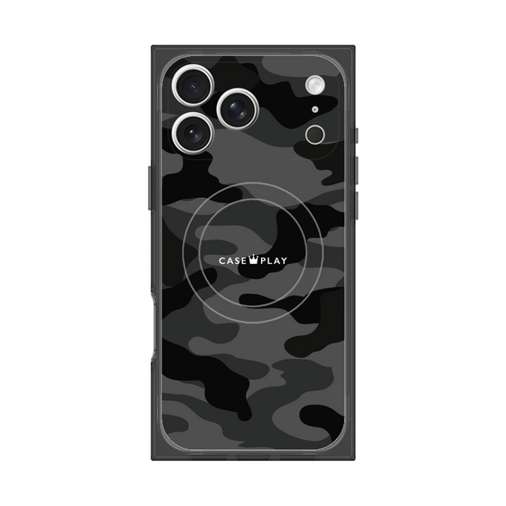 プレミアムスクエアケース with MagSafe［ Camouflage - Black ］