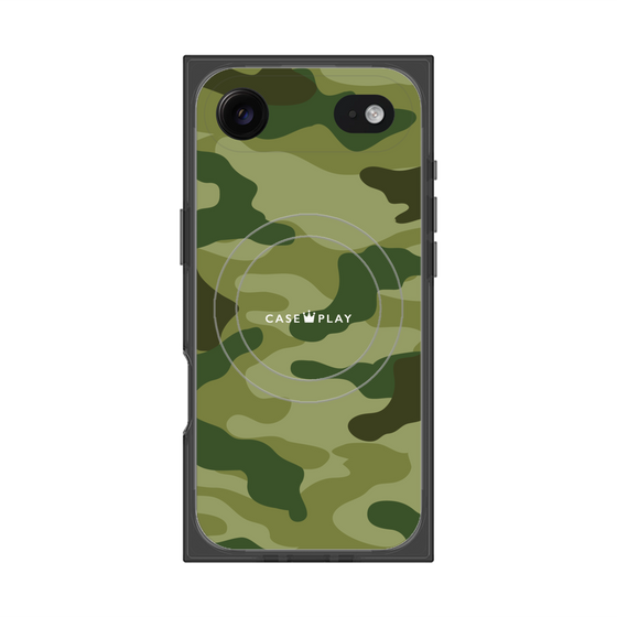 プレミアムスクエアケース with MagSafe［ Camouflage - Green ］