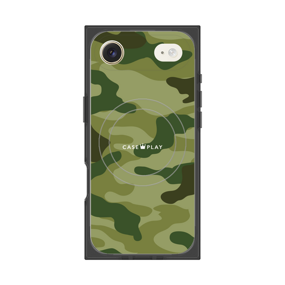 プレミアムスクエアケース with MagSafe［ Camouflage - Green ］