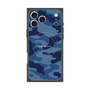 プレミアムスクエアケース with MagSafe［ Camouflage - Blue ］