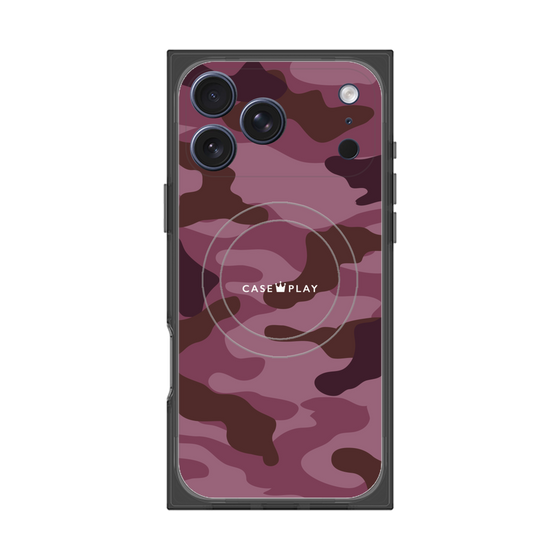 プレミアムスクエアケース with MagSafe［ Camouflage - Pink ］