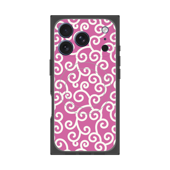 プレミアムスクエアケース with MagSafe［ 唐草模様 - Pink ］