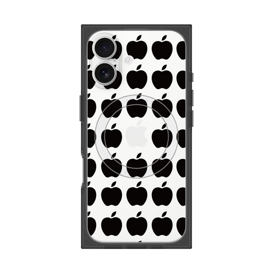 プレミアムスクエアケース with MagSafe［ Apple - Black ］