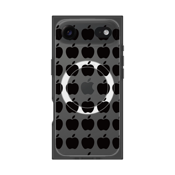 プレミアムスクエアケース with MagSafe［ Apple - Black ］