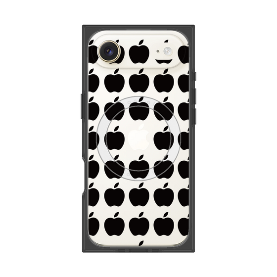 プレミアムスクエアケース with MagSafe［ Apple - Black ］