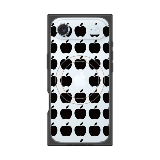 プレミアムスクエアケース with MagSafe［ Apple - Black ］