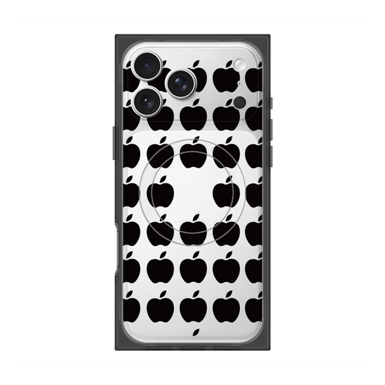 プレミアムスクエアケース with MagSafe［ Apple - Black ］