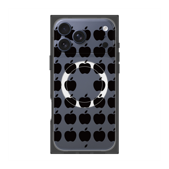 プレミアムスクエアケース with MagSafe［ Apple - Black ］