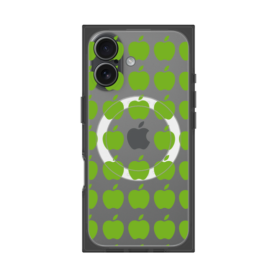 プレミアムスクエアケース with MagSafe［ Apple - Green ］
