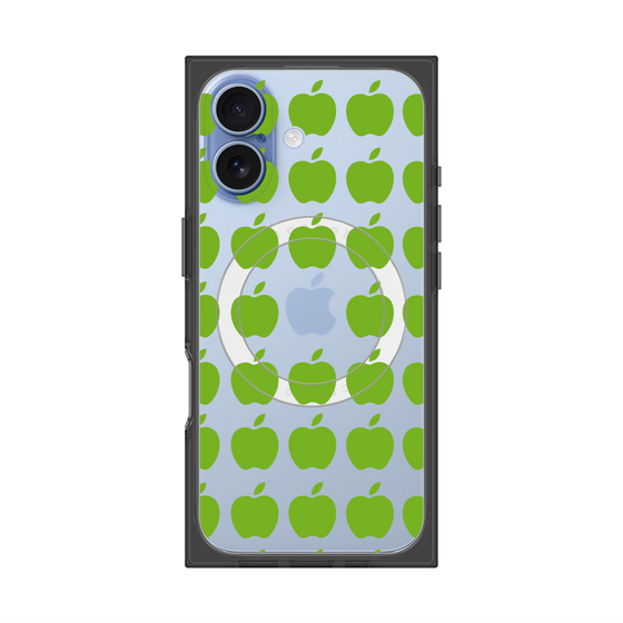 プレミアムスクエアケース with MagSafe［ Apple - Green ］