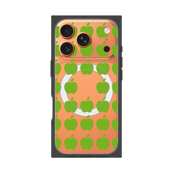 プレミアムスクエアケース with MagSafe［ Apple - Green ］