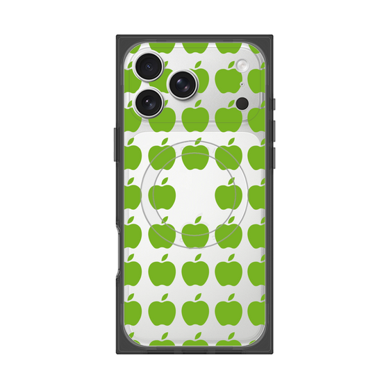 プレミアムスクエアケース with MagSafe［ Apple - Green ］