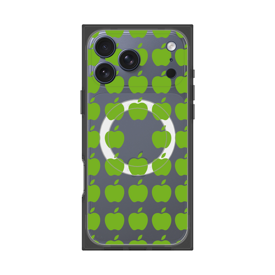 プレミアムスクエアケース with MagSafe［ Apple - Green ］