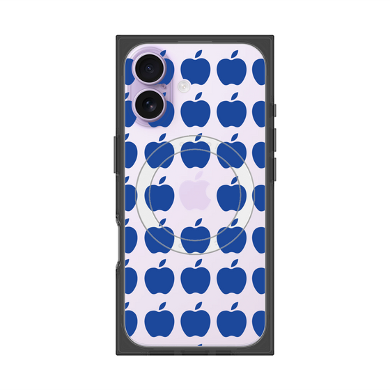 プレミアムスクエアケース with MagSafe［ Apple - Blue ］