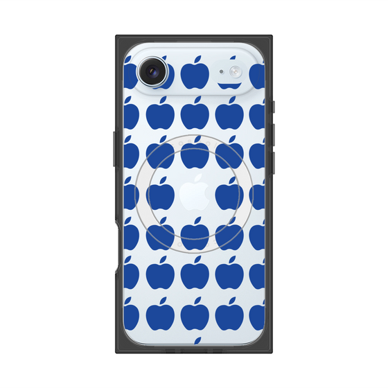 プレミアムスクエアケース with MagSafe［ Apple - Blue ］