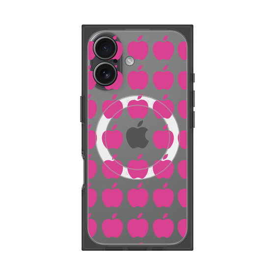 プレミアムスクエアケース with MagSafe［ Apple - Pink ］