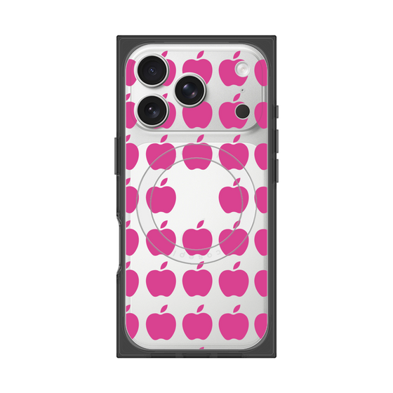 プレミアムスクエアケース with MagSafe［ Apple - Pink ］
