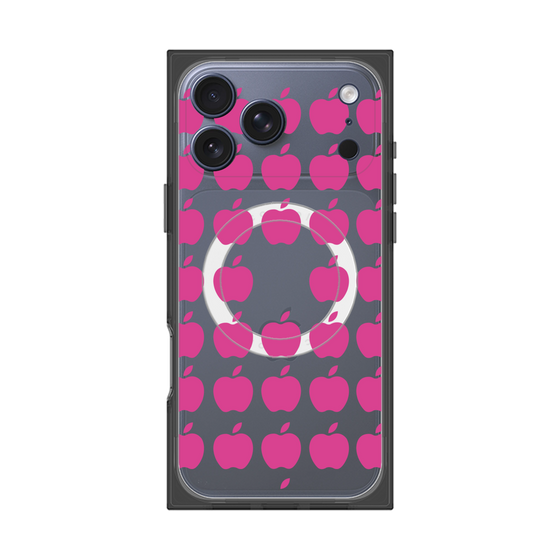 プレミアムスクエアケース with MagSafe［ Apple - Pink ］