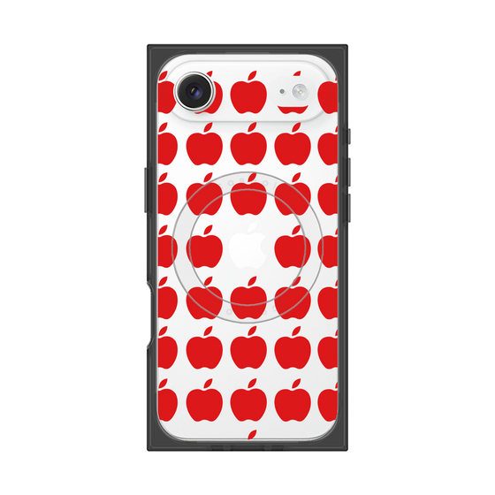プレミアムスクエアケース with MagSafe［ Apple - Red ］