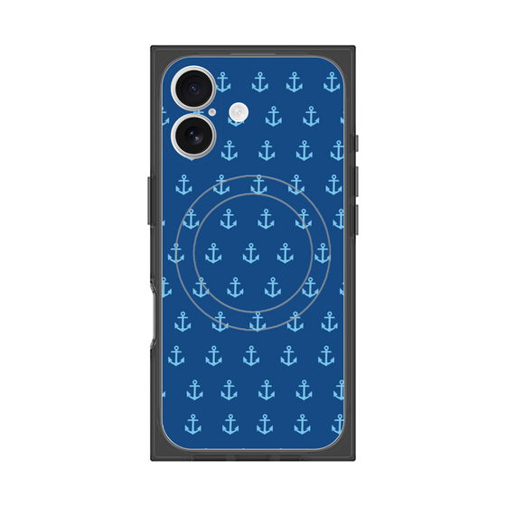 プレミアムスクエアケース with MagSafe［ Anchor - Blue ］
