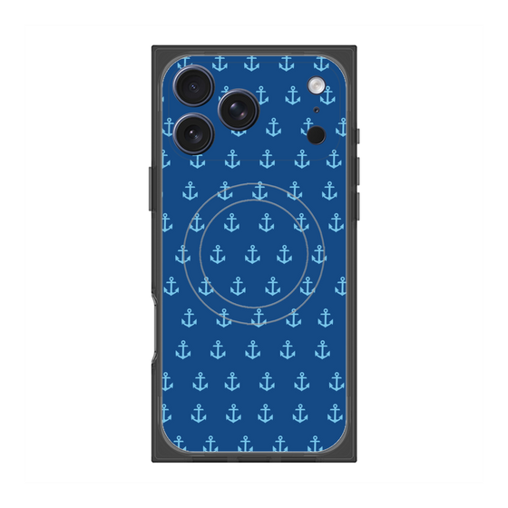 プレミアムスクエアケース with MagSafe［ Anchor - Blue ］