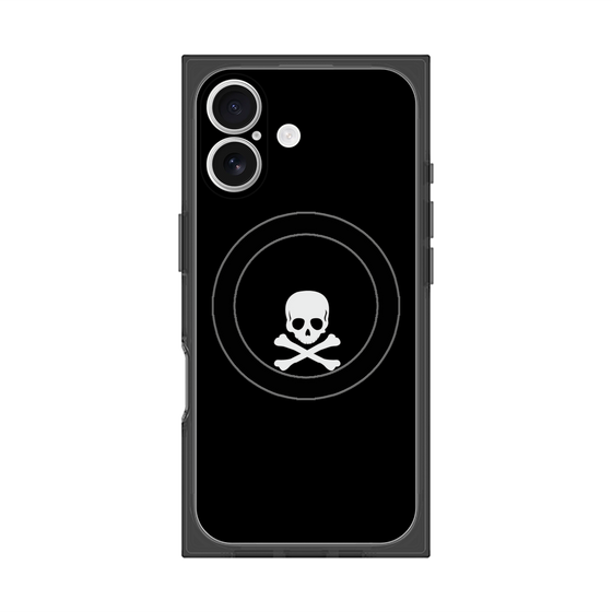 プレミアムスクエアケース with MagSafe［ スカル - Black ］