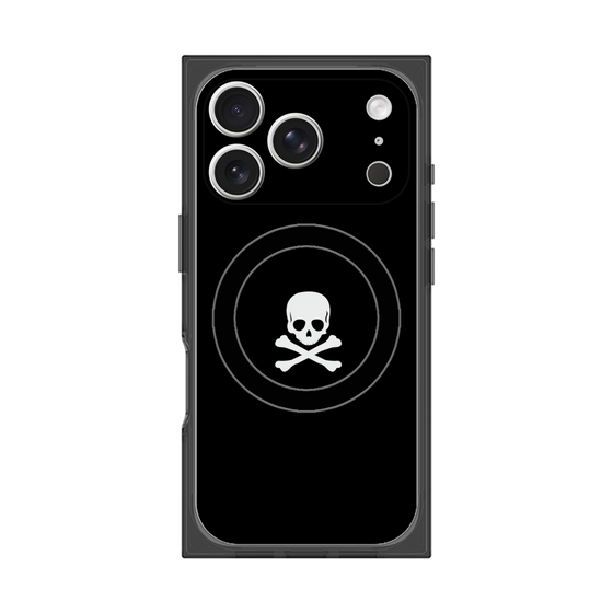 プレミアムスクエアケース with MagSafe［ スカル - Black ］
