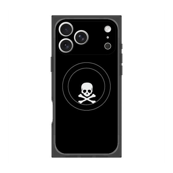 プレミアムスクエアケース with MagSafe［ スカル - Black ］