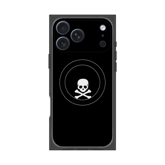 プレミアムスクエアケース with MagSafe［ スカル - Black ］