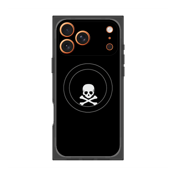 プレミアムスクエアケース with MagSafe［ スカル - Black ］