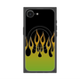 プレミアムスクエアケース with MagSafe［ 炎 - Green ］
