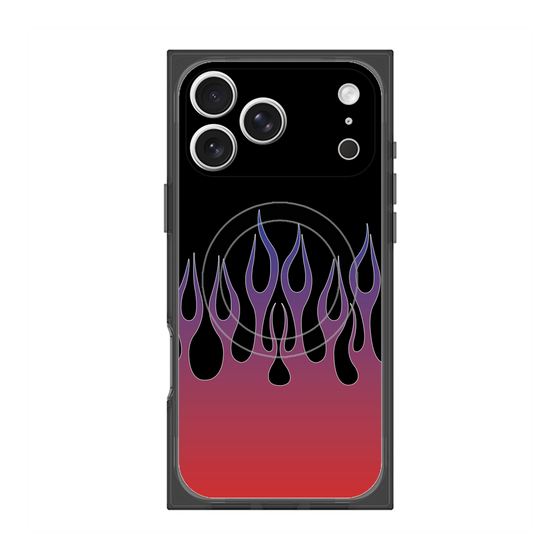 プレミアムスクエアケース with MagSafe［ 炎 - Red ］