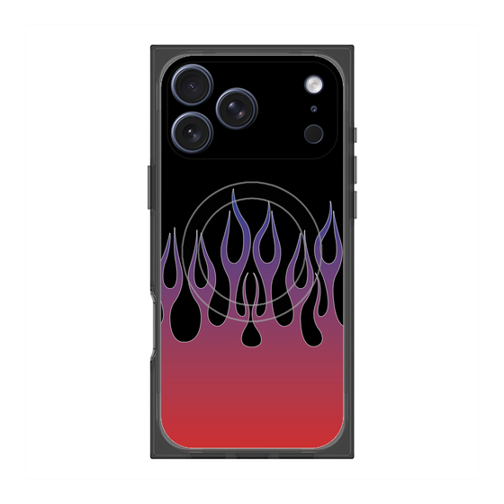 プレミアムスクエアケース with MagSafe［ 炎 - Red ］