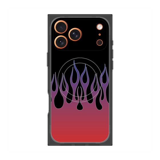 プレミアムスクエアケース with MagSafe［ 炎 - Red ］