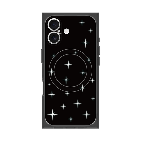 プレミアムスクエアケース with MagSafe［ Glitter - Black ］