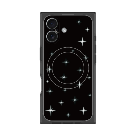 プレミアムスクエアケース with MagSafe［ Glitter - Black ］