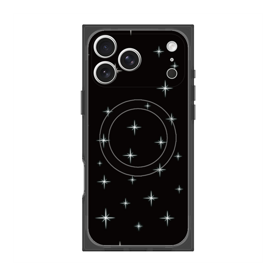 プレミアムスクエアケース with MagSafe［ Glitter - Black ］