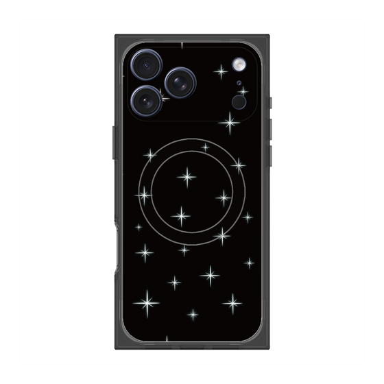 プレミアムスクエアケース with MagSafe［ Glitter - Black ］
