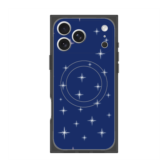 プレミアムスクエアケース with MagSafe［ Glitter - Blue ］