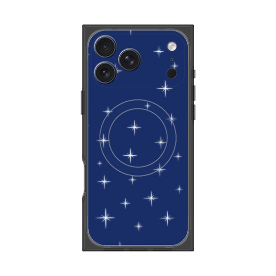 プレミアムスクエアケース with MagSafe［ Glitter - Blue ］