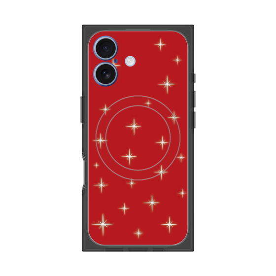 プレミアムスクエアケース with MagSafe［ Glitter - Red ］