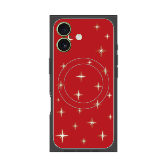 プレミアムスクエアケース with MagSafe［ Glitter - Red ］