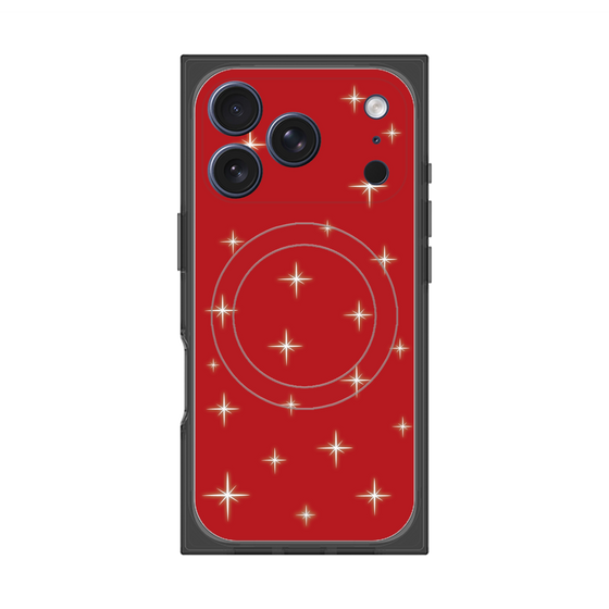 プレミアムスクエアケース with MagSafe［ Glitter - Red ］