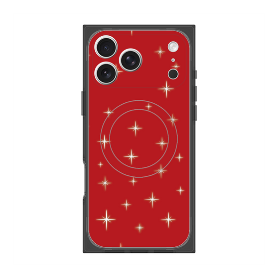 プレミアムスクエアケース with MagSafe［ Glitter - Red ］