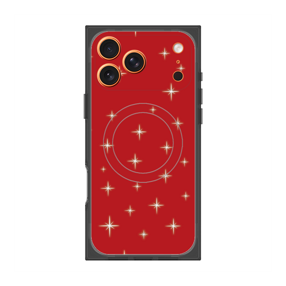 プレミアムスクエアケース with MagSafe［ Glitter - Red ］