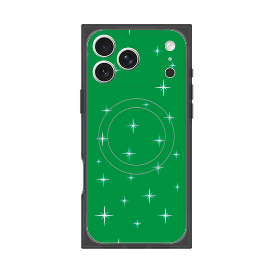 プレミアムスクエアケース with MagSafe［ Glitter - Green ］