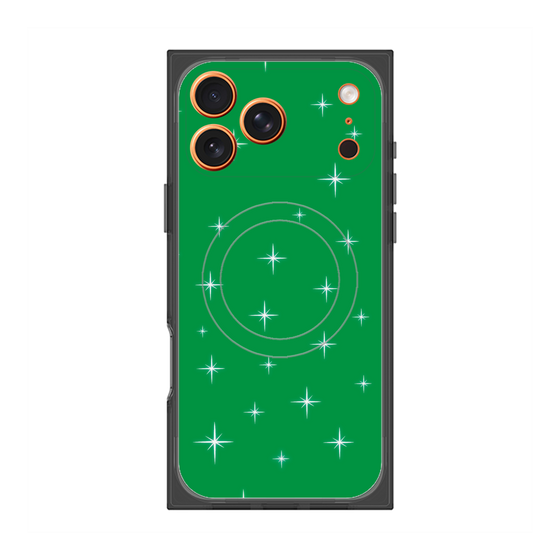 プレミアムスクエアケース with MagSafe［ Glitter - Green ］