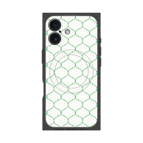 プレミアムスクエアケース with MagSafe［ Moroccan1 -Green ］